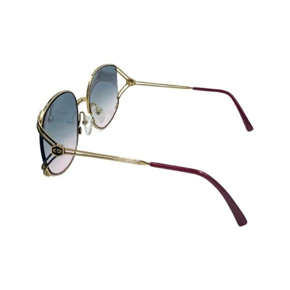 70\'s 80\'s Butterfly CHRISTIAN DIOR Sunglasses Eyewear Gold Metal Frames main image 4